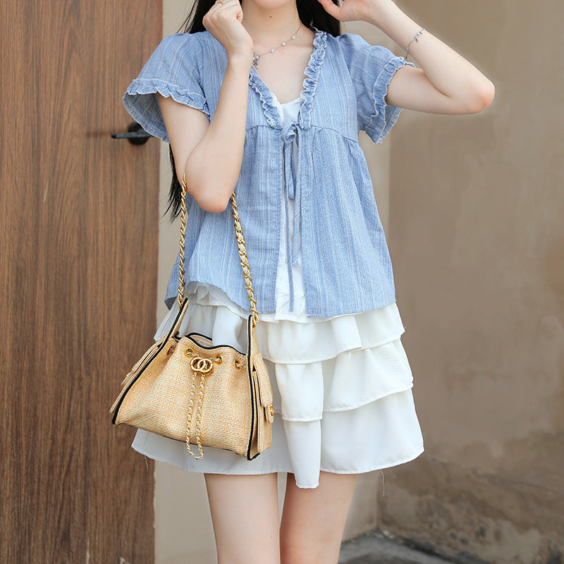 Elegant Drawstring Shoulder Bag