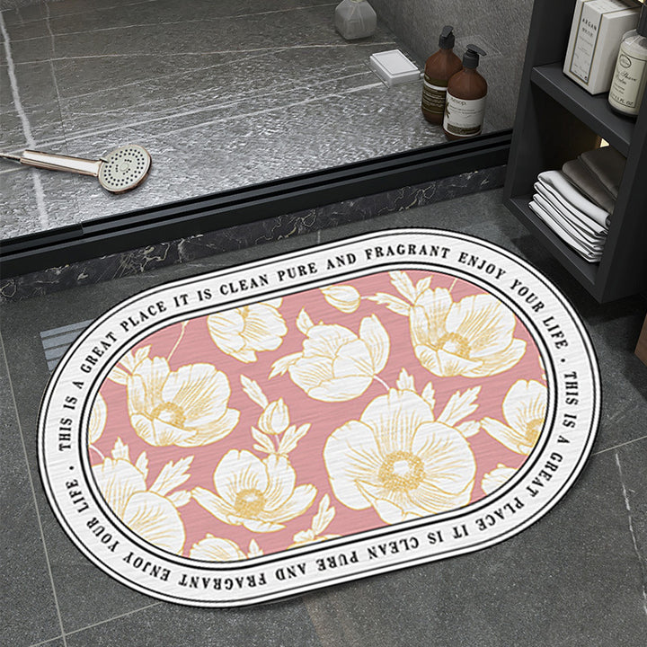 Floral Pattern Bathmat Kalsten