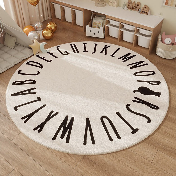 Alphabet-Themed Educational Area Rug for Kids