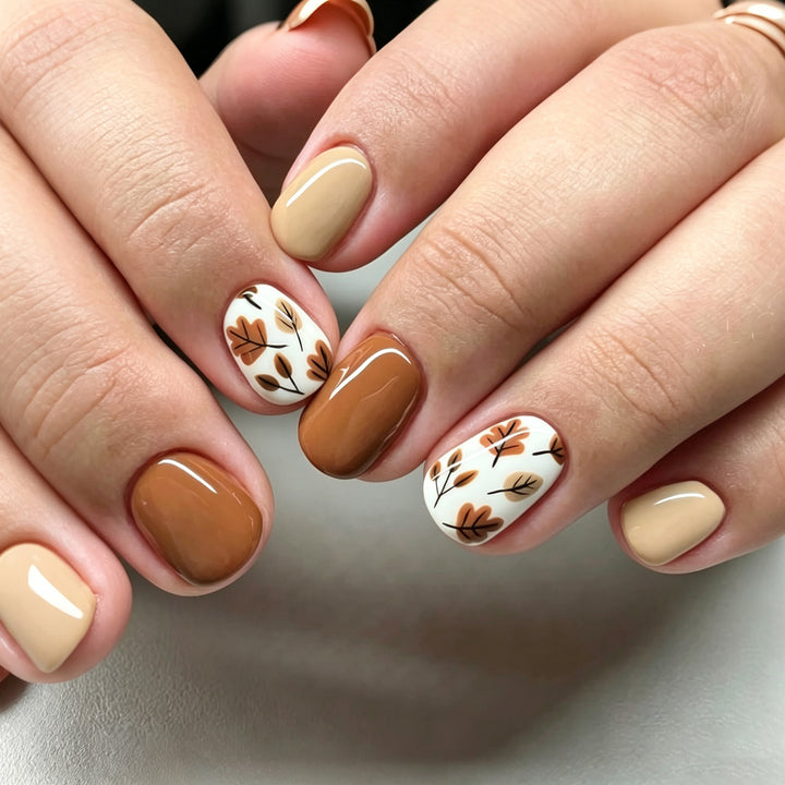 Artistic Botanical Press-On Nail Design Kalsten