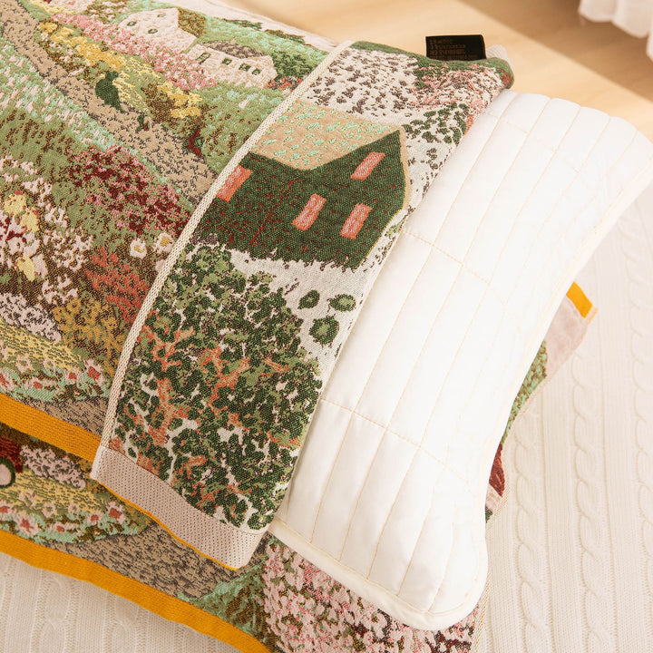 Women's pillowcase with loving bear design and checkered pattern Kalsten