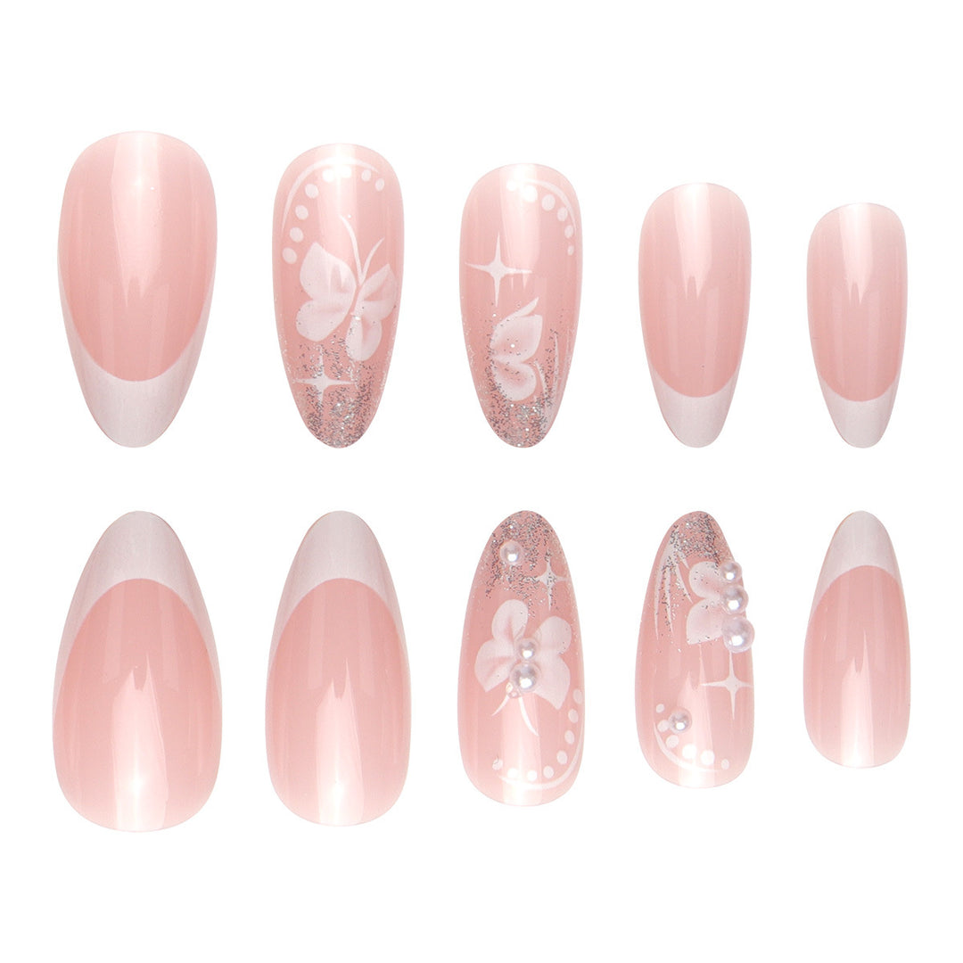 Elegant Floral Accented Stiletto Press-On Nails Kalsten 1789085850
