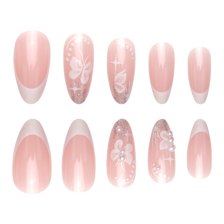 Elegant Floral Accented Stiletto Press-On Nails Kalsten 1789085850