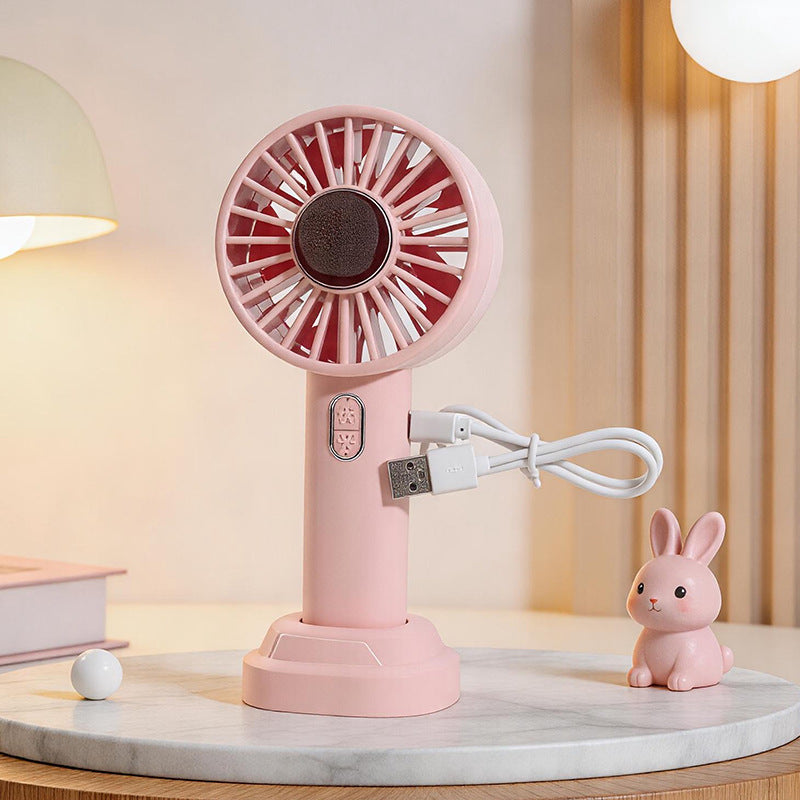 Women's Portable Mini Fan with Mist Function and Flexible Tilt Kalsten