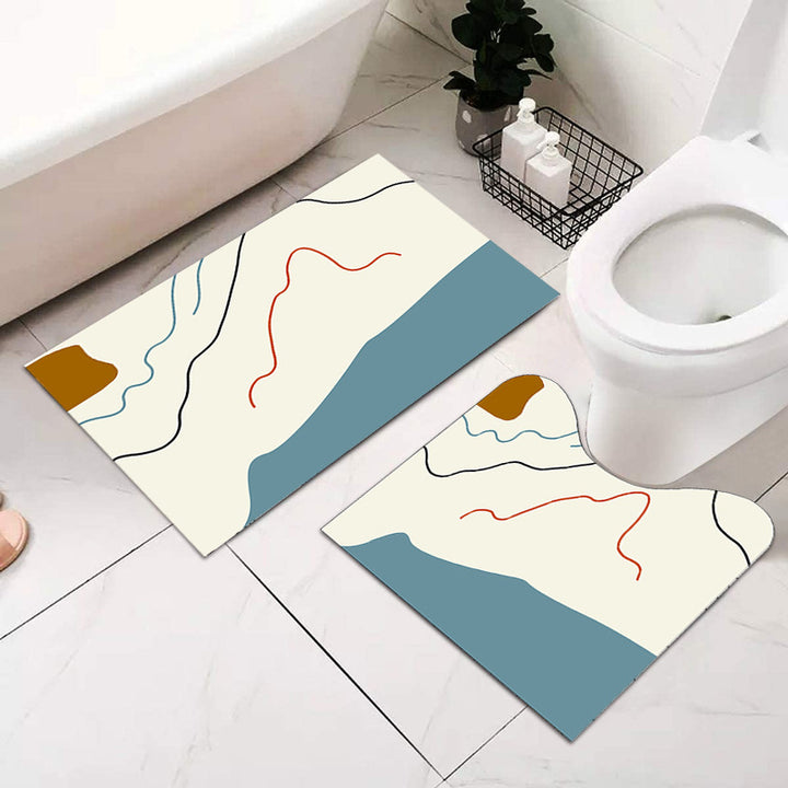 Soft Absorbent Bathroom Mat Set