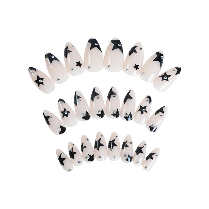 Elegant artificial nails with glitter accents Kalsten