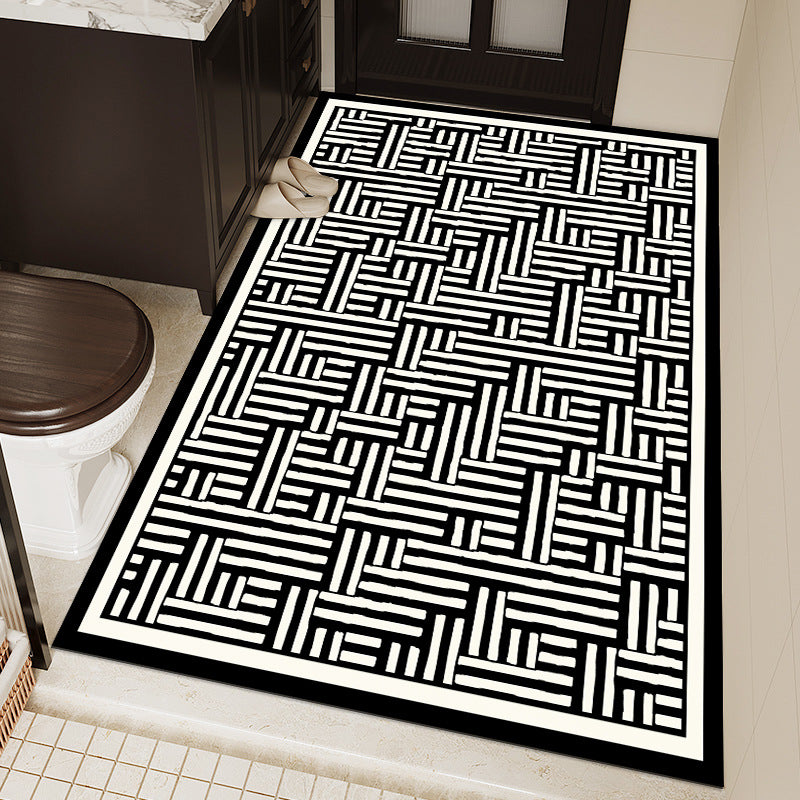 Geometric Patterned Bathroom Mat