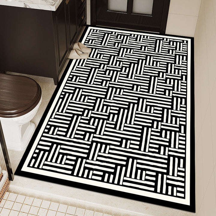 Geometric Patterned Bathroom Mat