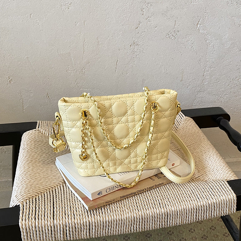 Quilted Chain Handle Handbag