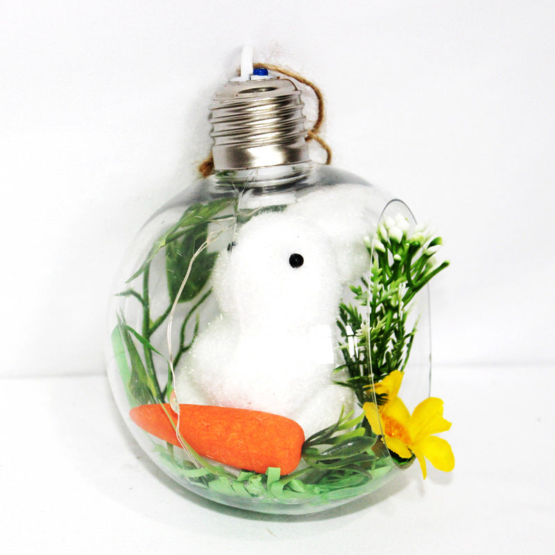 Festive Holiday Ornament with Bunny Figurine Kalsten