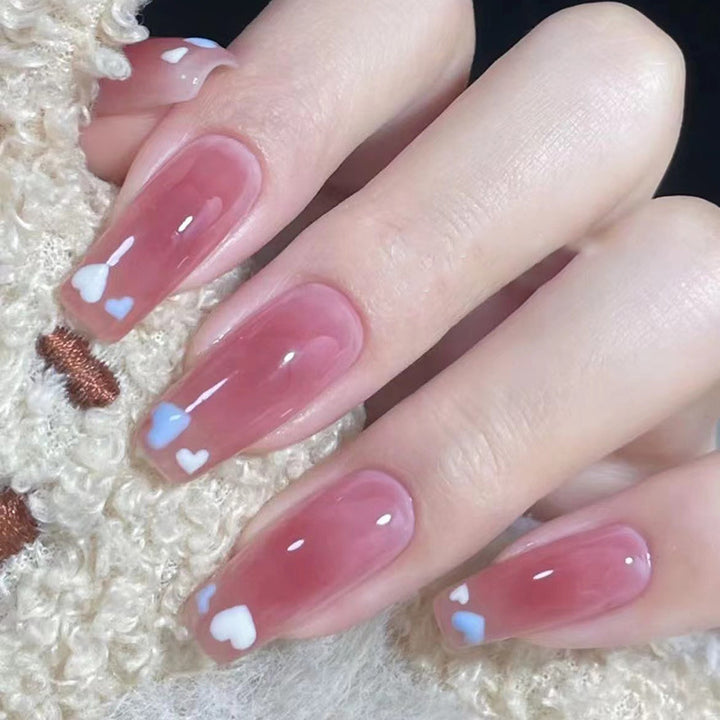 Artistic Heart-Designed Press-On Nails Kalsten