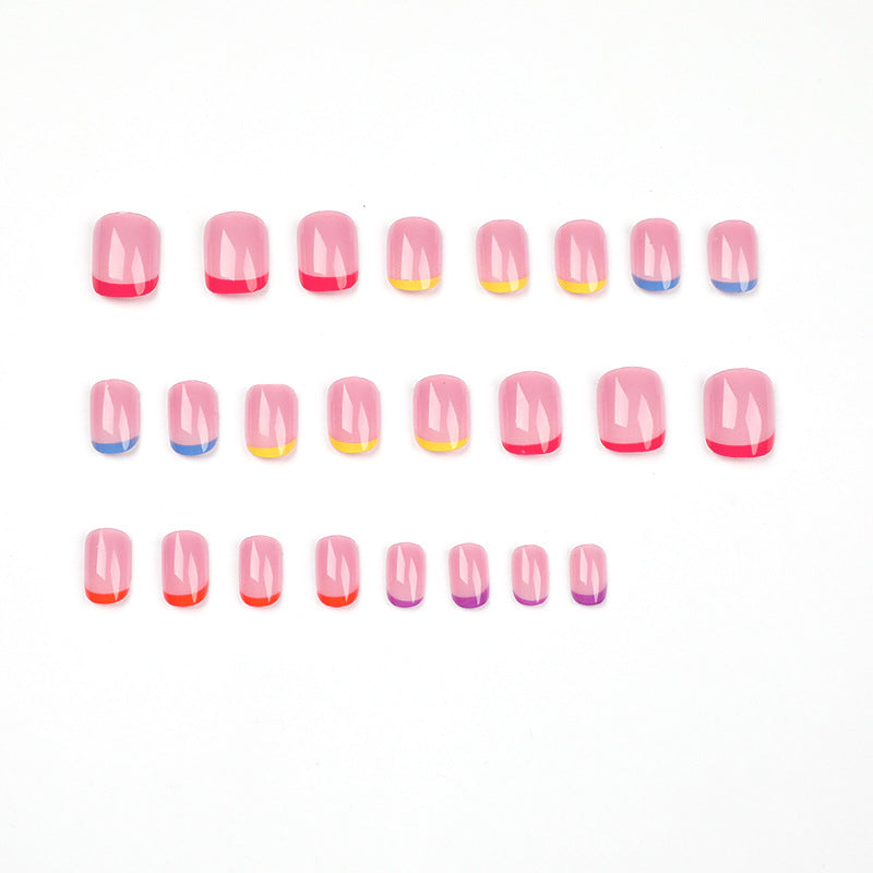 Nail art with colorful tips Kalsten