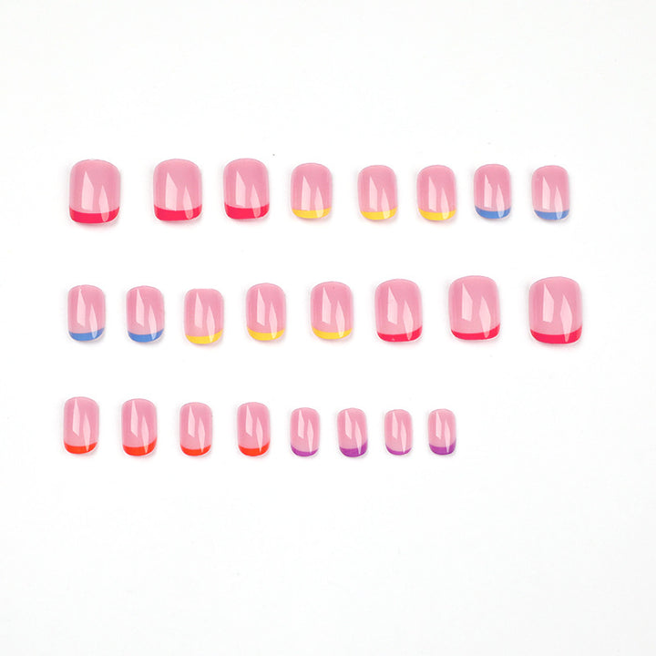 Nail art with colorful tips Kalsten