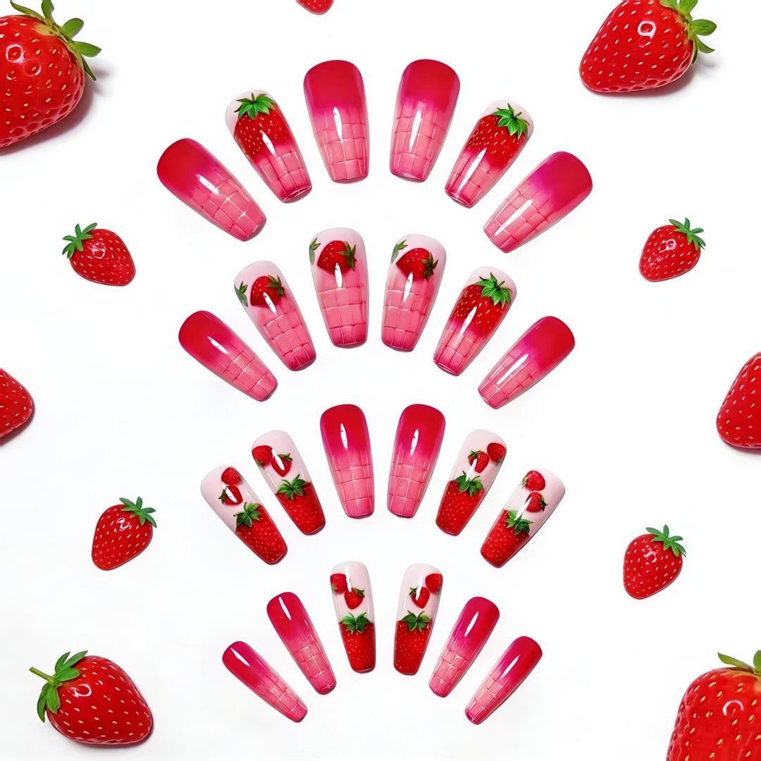 Strawberry-Themed Nail Art Designs Kalsten
