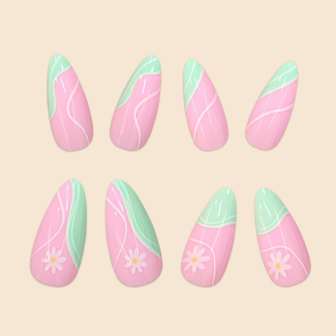 Artistic Stiletto Nail Art Design
