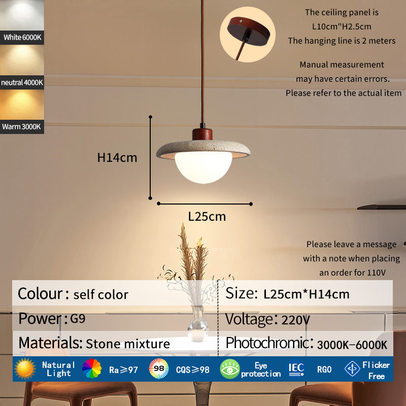 Stone Mixture Pendant Light