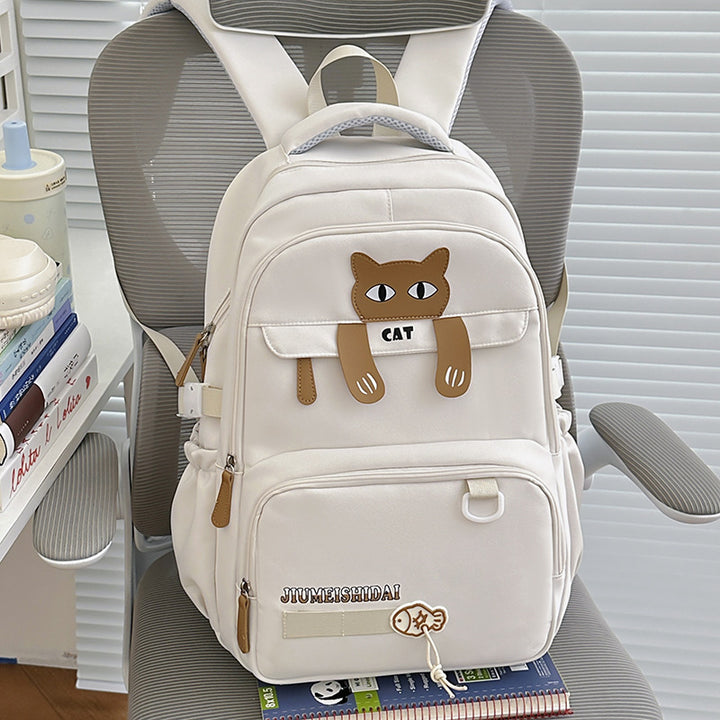 Playful Cat-Themed School Backpack Kalsten