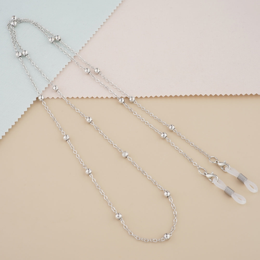 Silver Bead Decorative Eyewear Holder Chain Kalsten