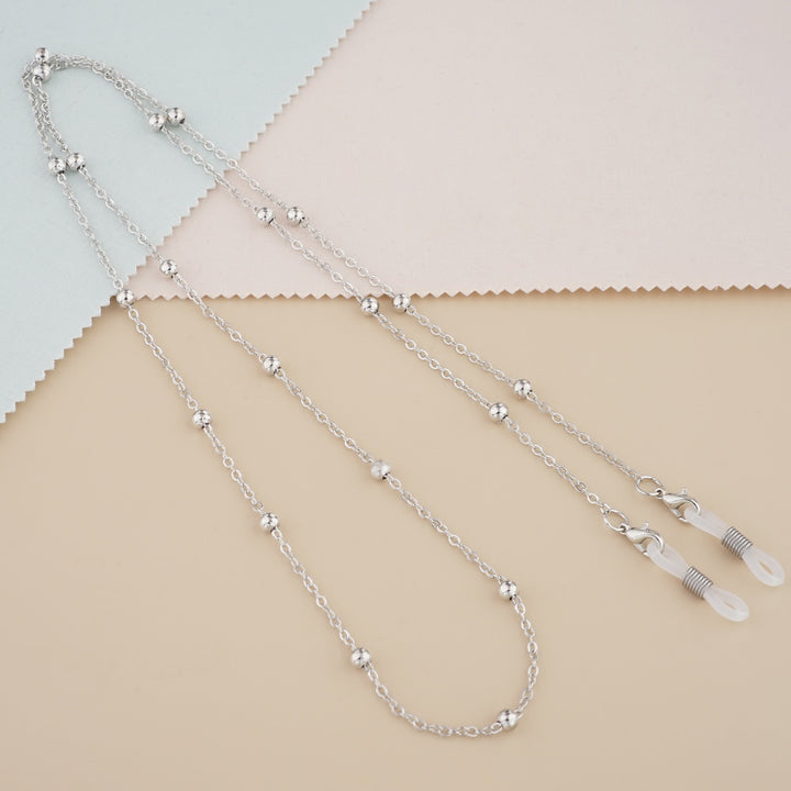 Silver Bead Decorative Eyewear Holder Chain Kalsten