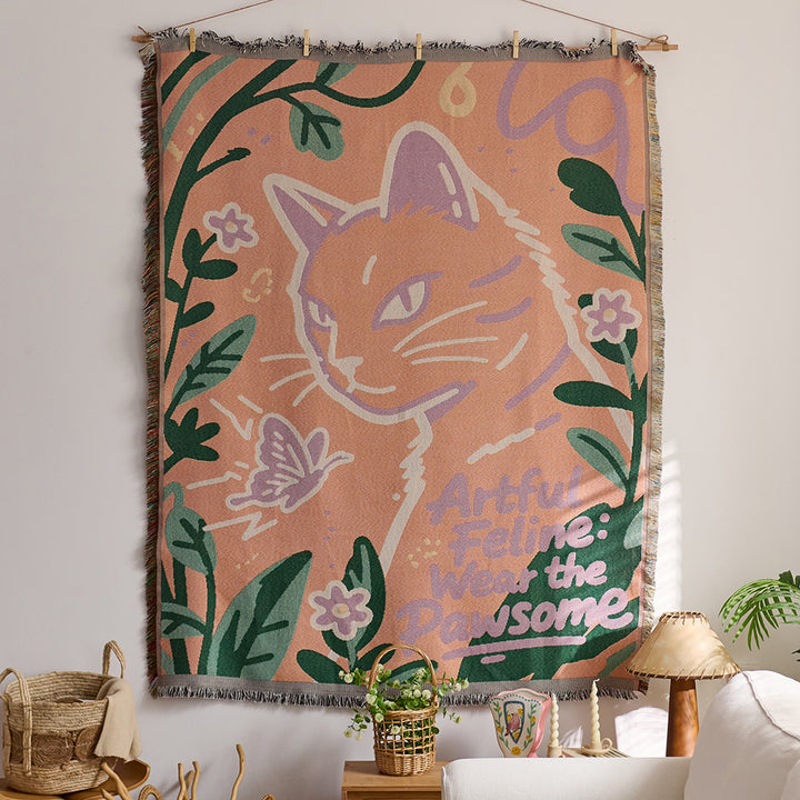 Festive Holiday-Themed Wall Tapestry