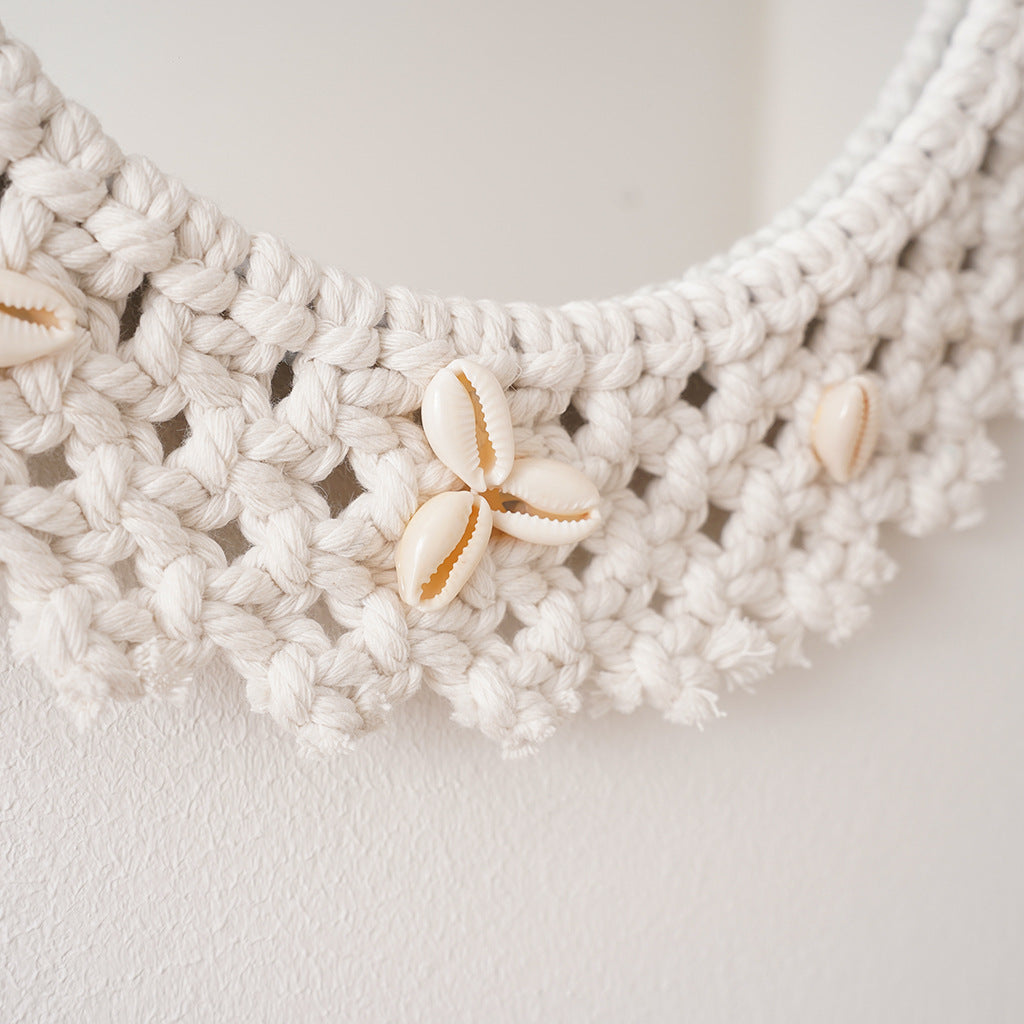 Decorative Macrame Star-Shaped Wall Mirror Kalsten