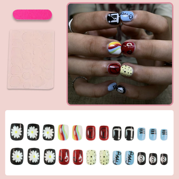 Nail set with creative and colorful designs Kalsten