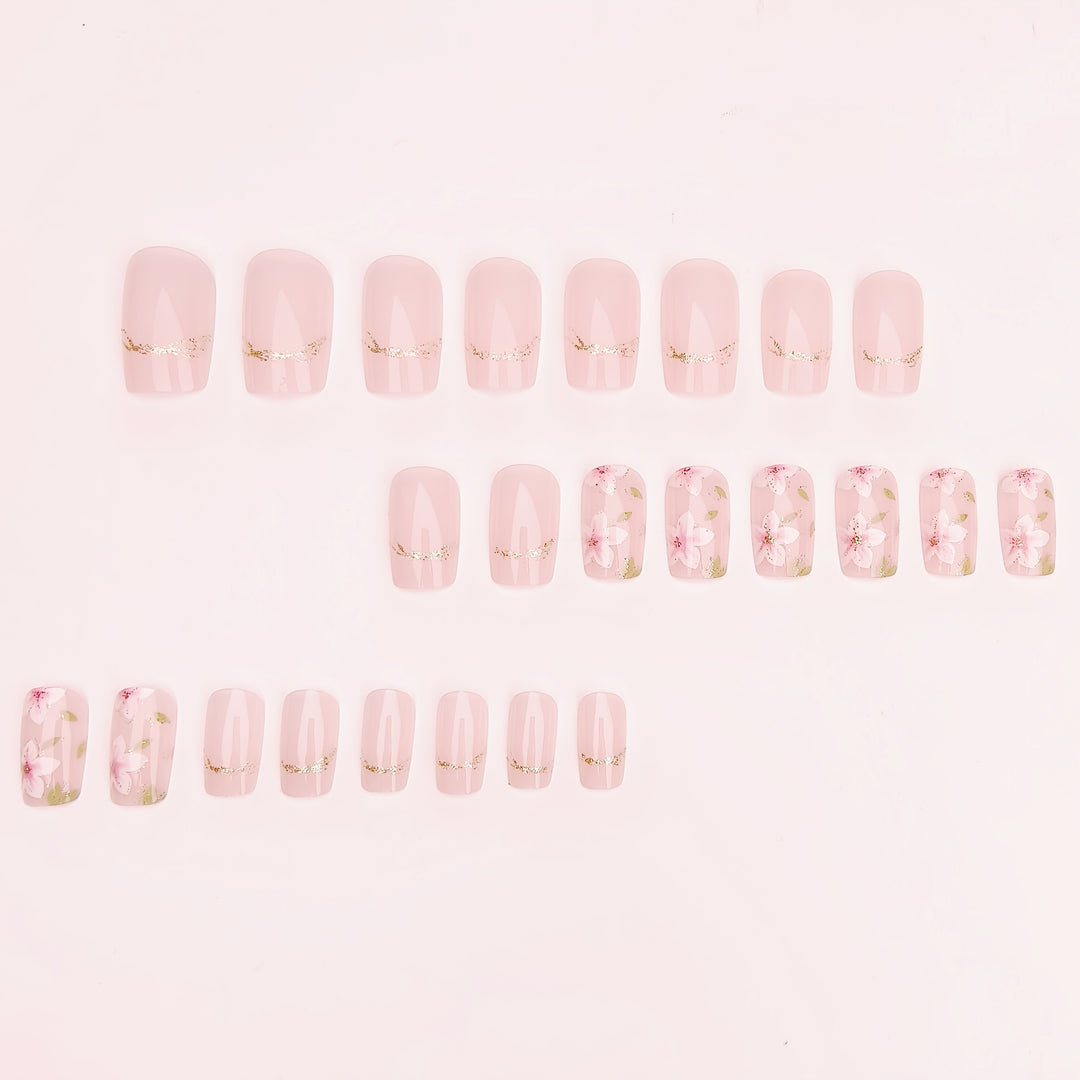 Floral Art Acrylic Nail Design Kalsten
