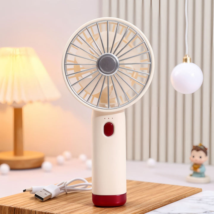 Ladies Portable Hand Fan with USB Connection and Ergonomic Design Kalsten