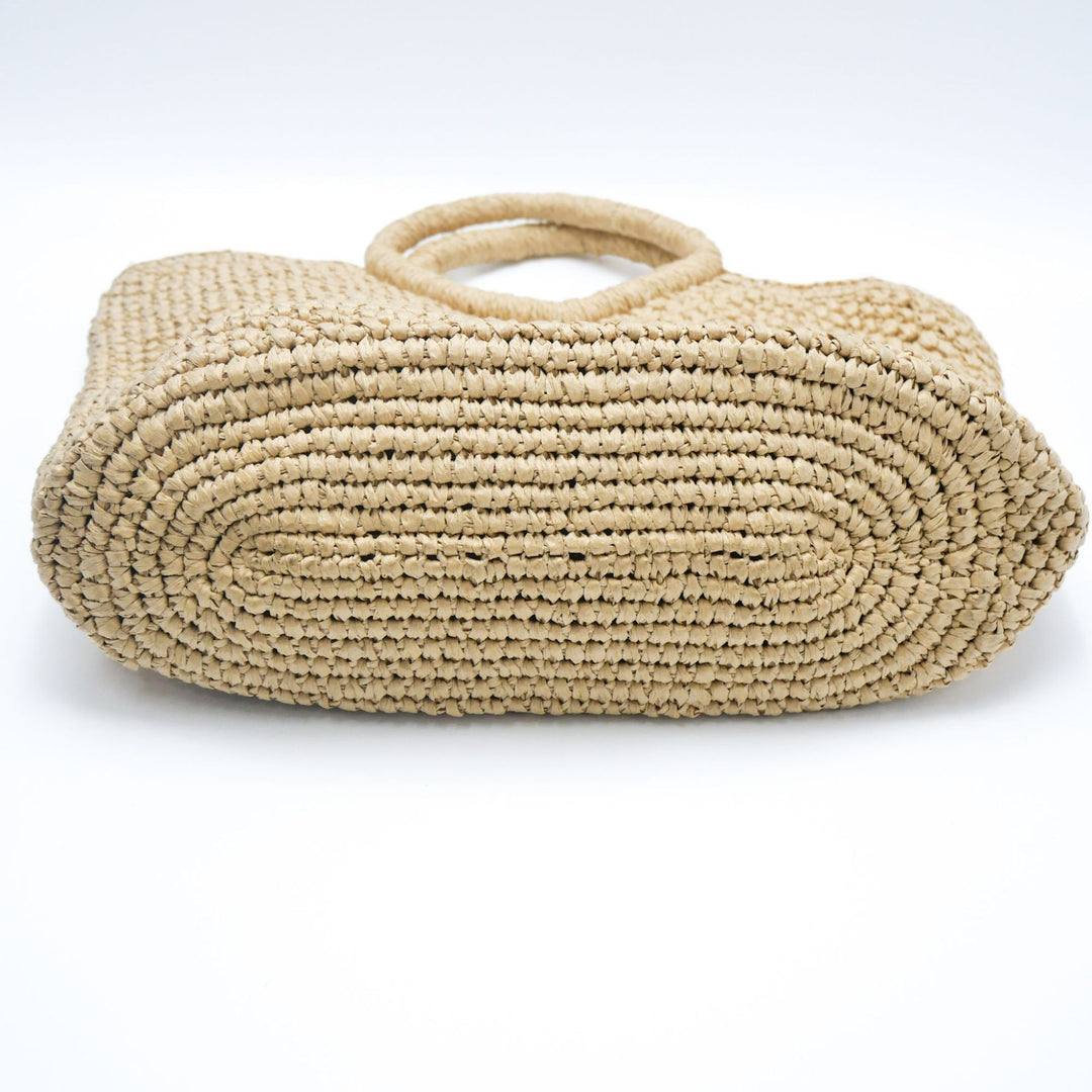 Handmade basket bag with round handles Kalsten