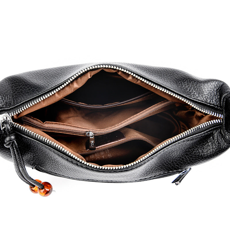 Casual Textured Leather Sling Bag Kalsten