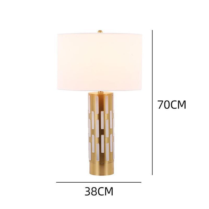 Elegant Decorative Table Lamp with Geometric Base