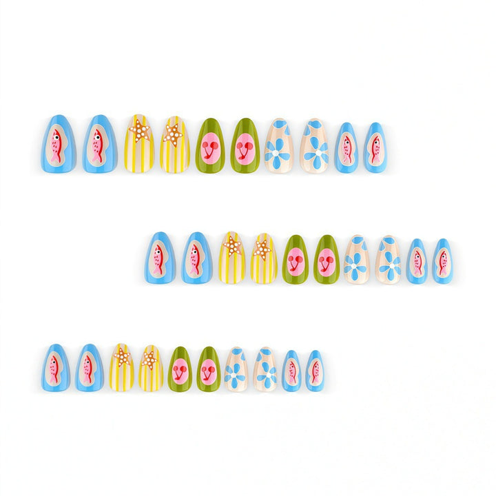 Creative Nail Art Set with Playful Designs Kalsten