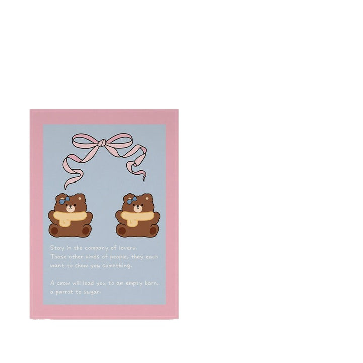 Pastel Cartoon Nursery Wall Art Print Poster with Cute Bear & Gift Illustration