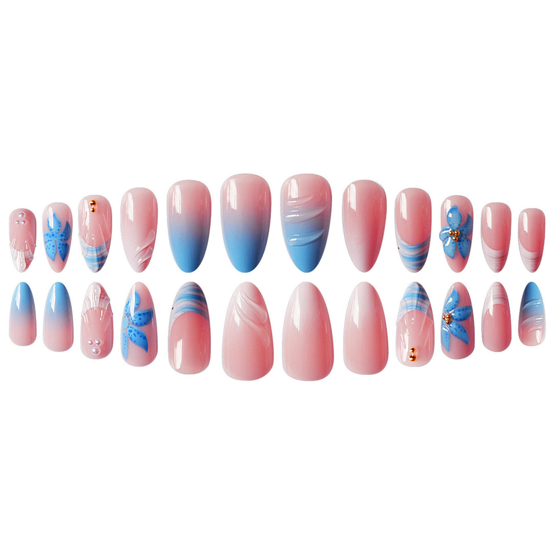 3D Floral and Ocean-Themed Nail Art Extensions Kalsten
