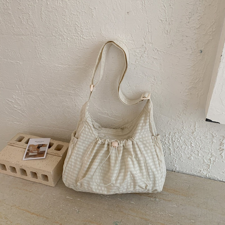 Casual Gingham Tote Bag