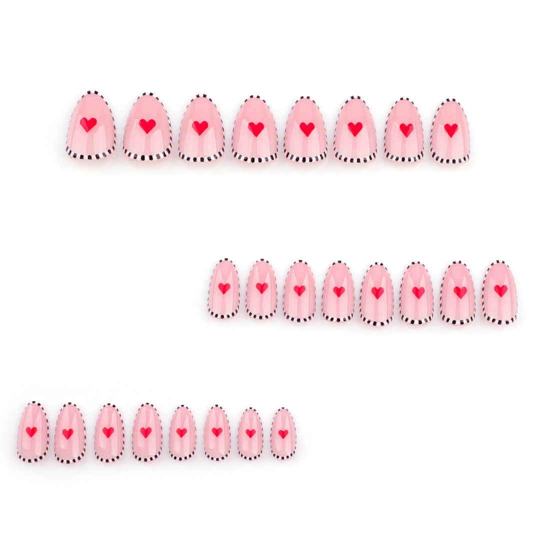 Artful Nail Art in Romantic Heart Design Kalsten