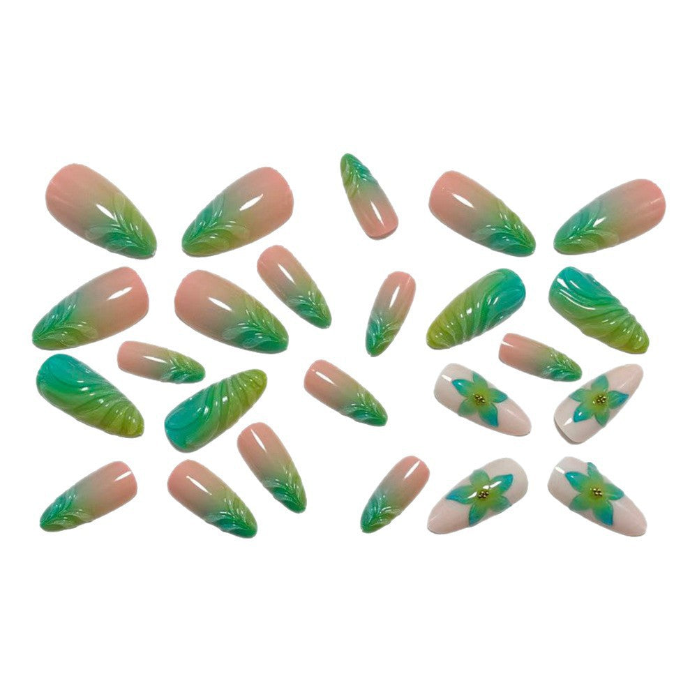 Artificial nails with playful floral design Kalsten