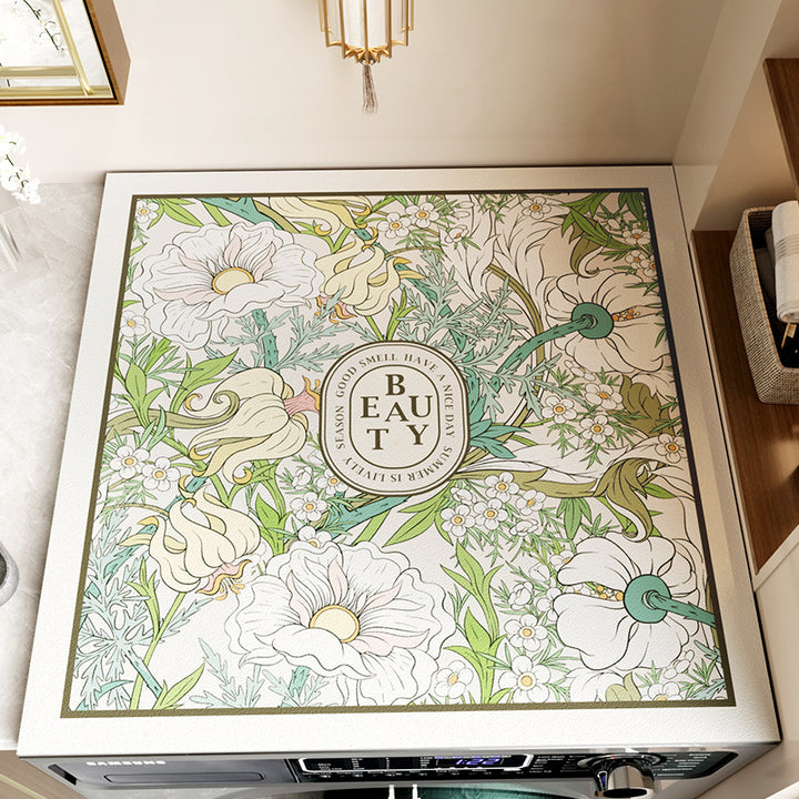 Decorative Floral Area Mat Kalsten 1786980001