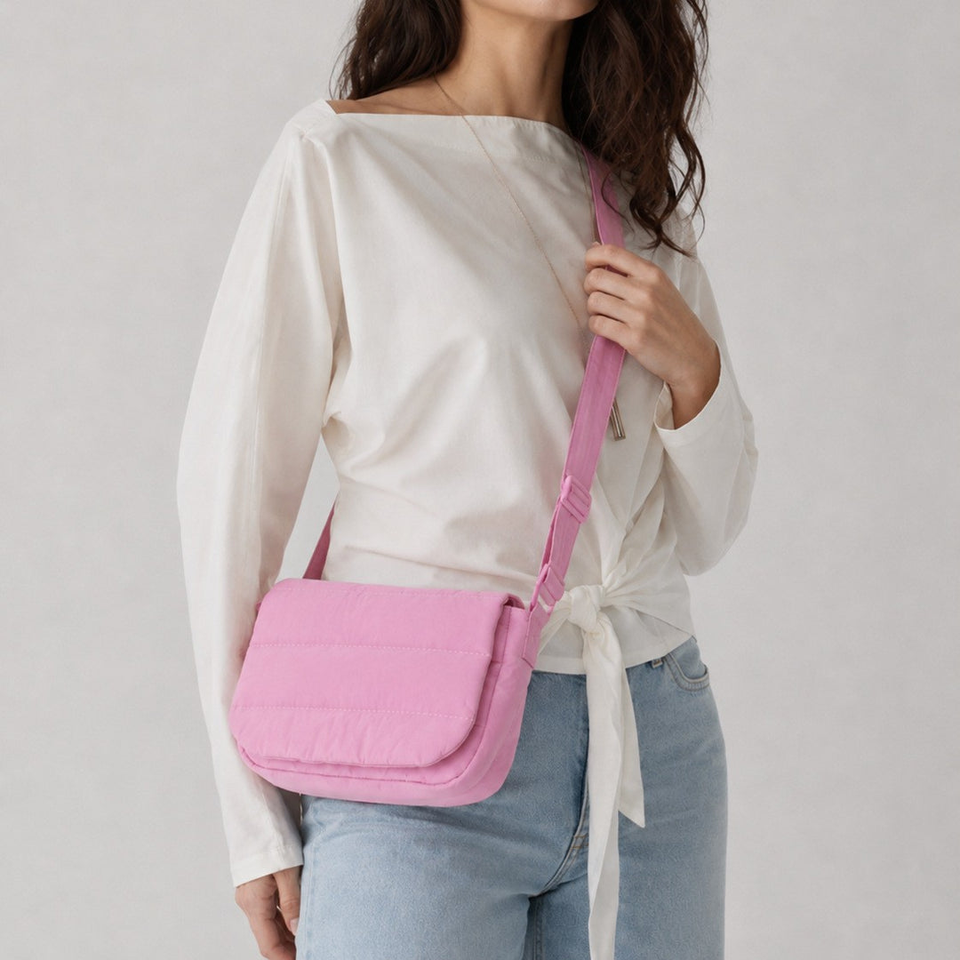 Padded Crossbody Messenger Bag