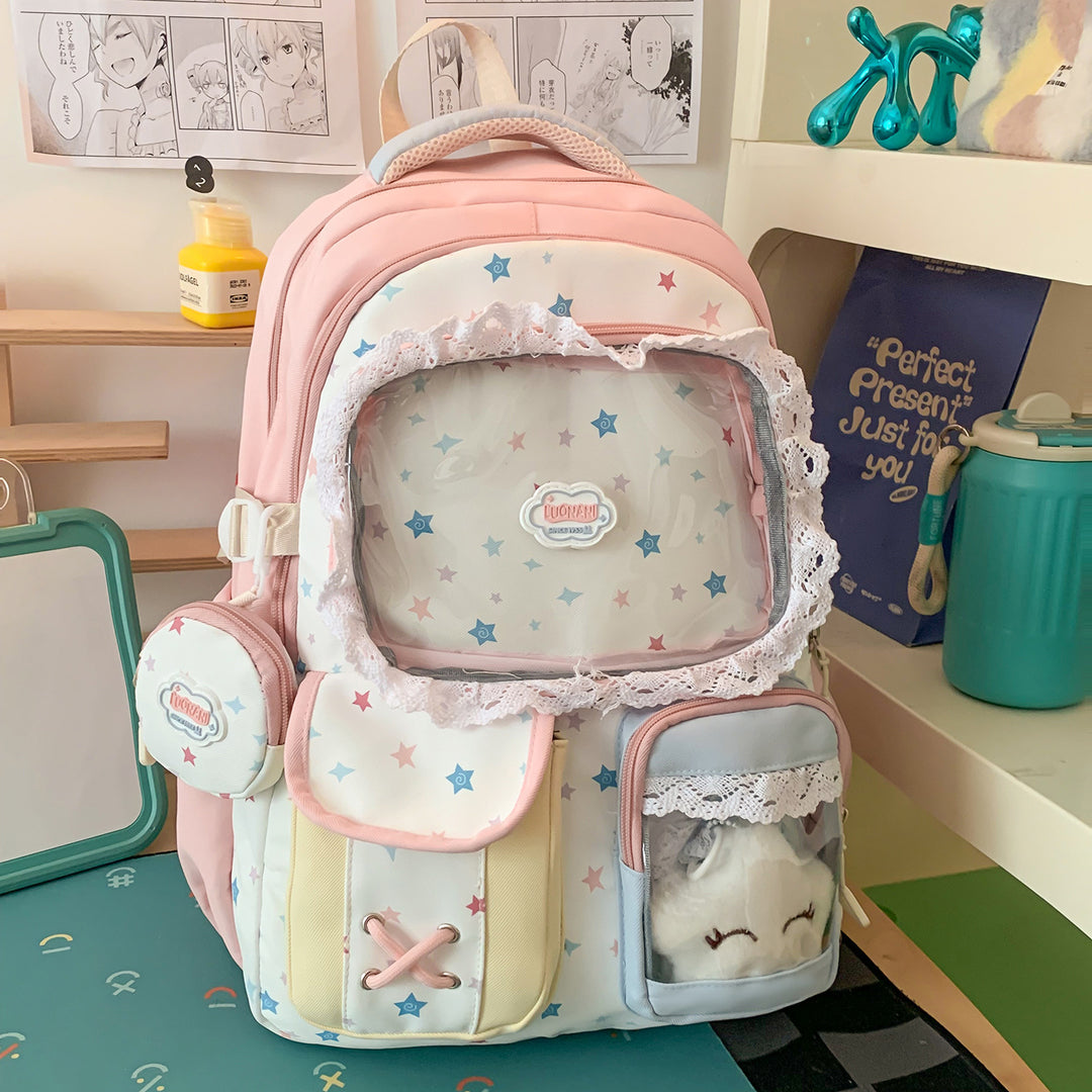 Whimsical Star-Embellished Cute Backpack Kalsten