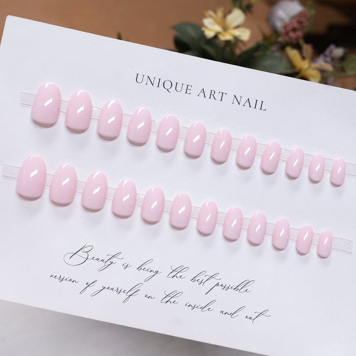 Glossy Elegant Almond-Shaped Press-On Nails