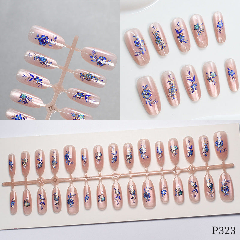Floral Design Press-On Nail Tips Kalsten