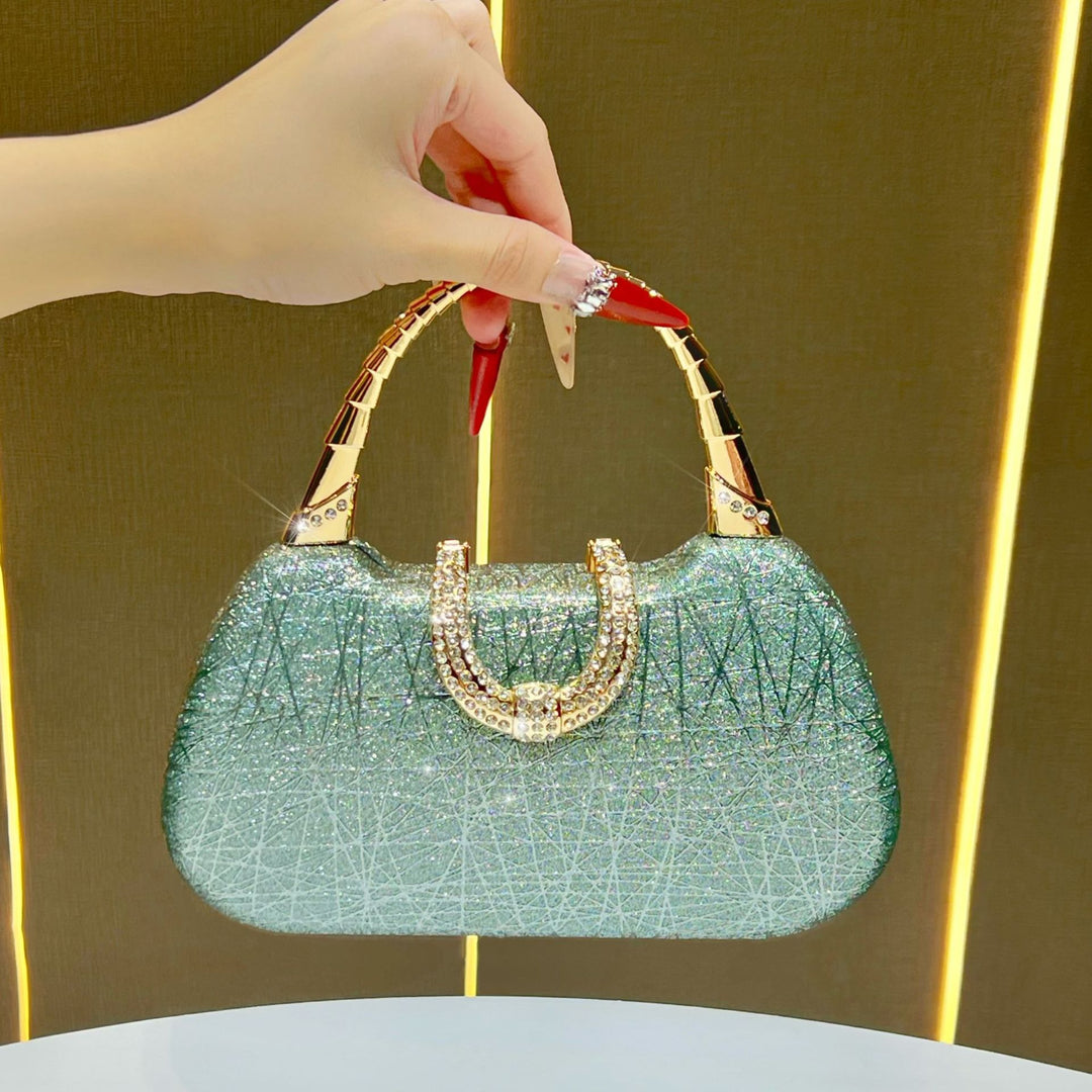 Rhinestone-Detail Evening Handbag