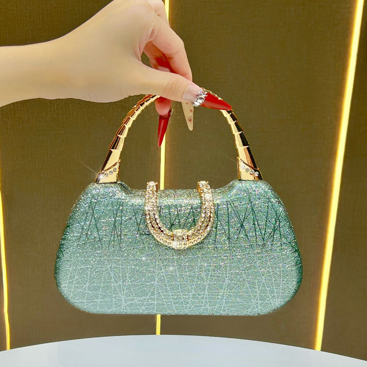 Rhinestone-Detail Evening Handbag