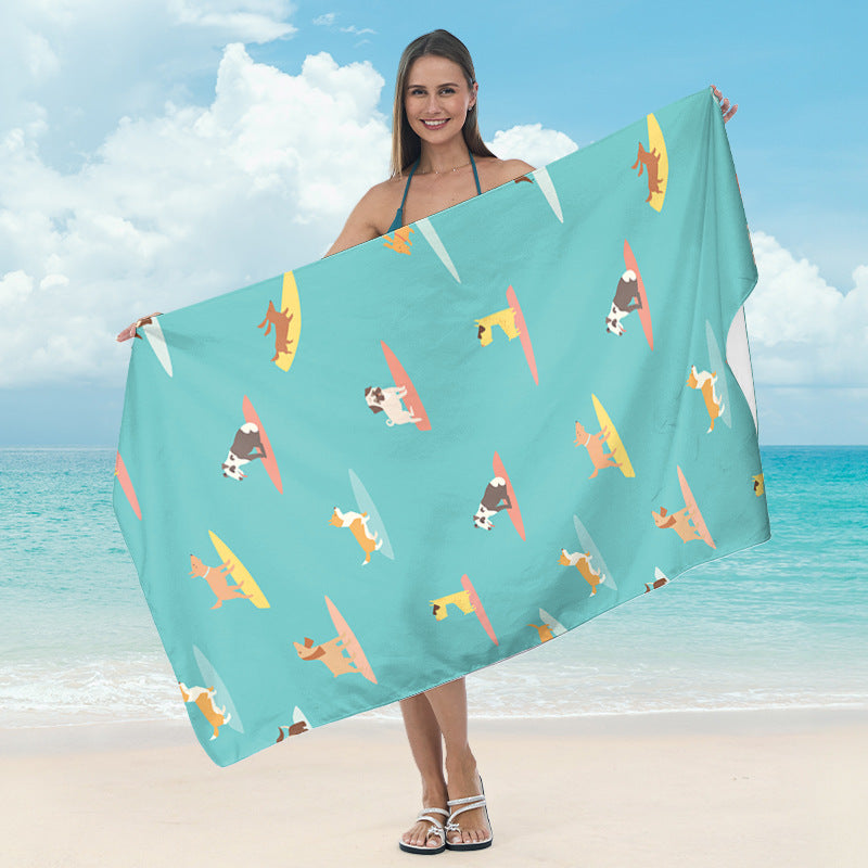 Beach towel with tropical palm leaf design Kalsten