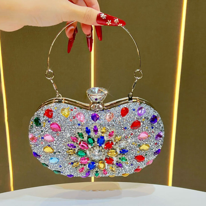 Ornate Crystal-Embellished Evening Clutch