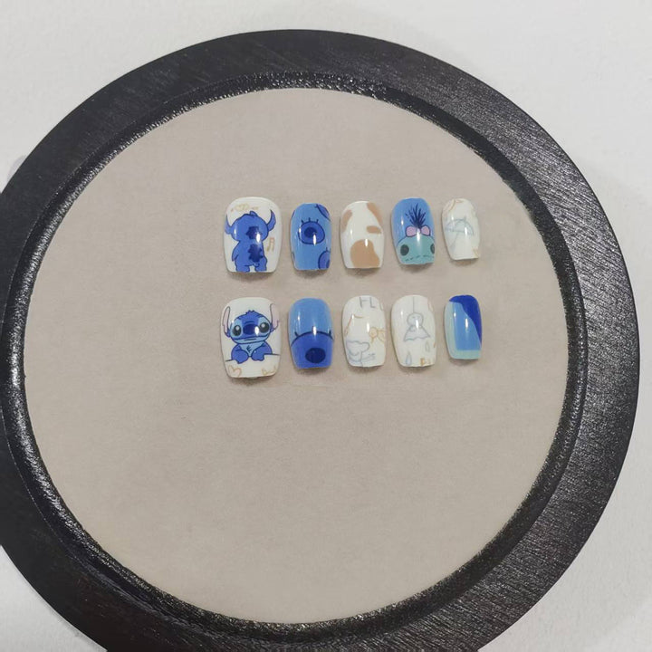 Fun Cartoon Character Press-On Nail Art Kit Kalsten