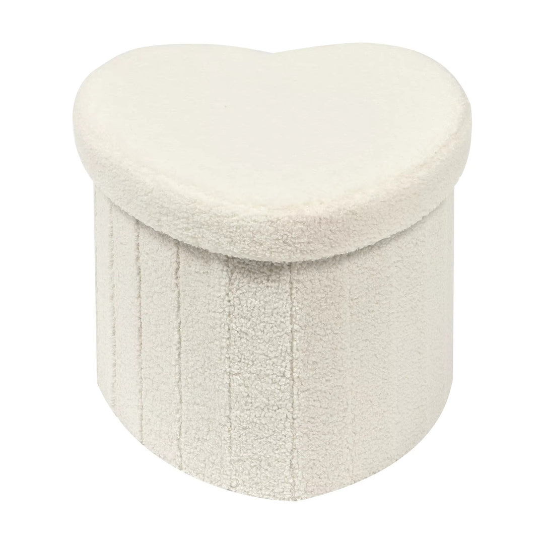 Heart-Shaped Plush Storage Ottoman Kalsten