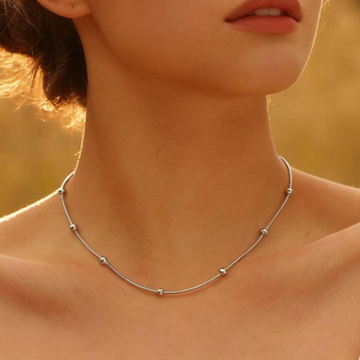 Minimalist Silver Charm Bracelet Kalsten