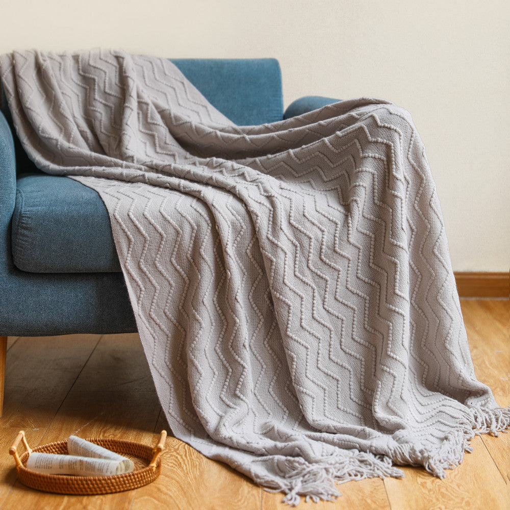 Cozy Textured Throw Blanket Kalsten